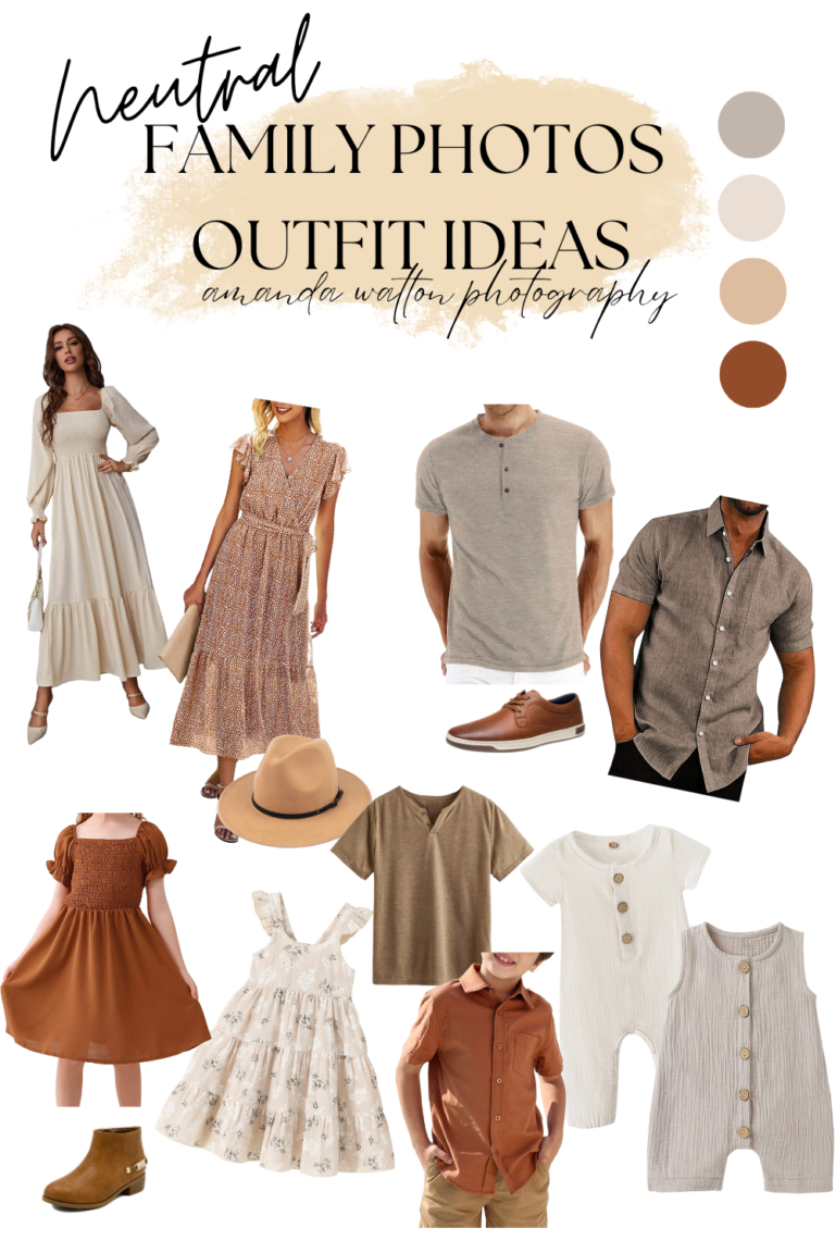 Outfit ideas for your family photoshoot – Neutral Color Palette